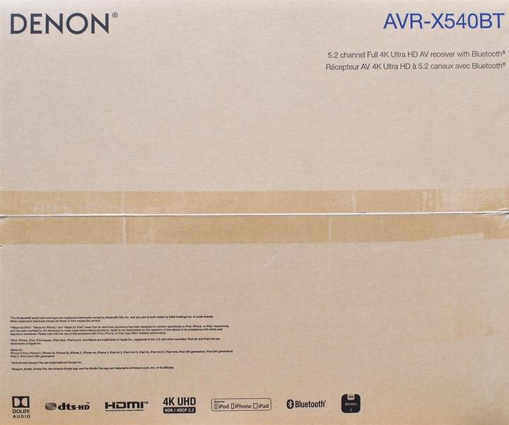Actual product image Denon Avr-X540bt (5.2 channels, FM)