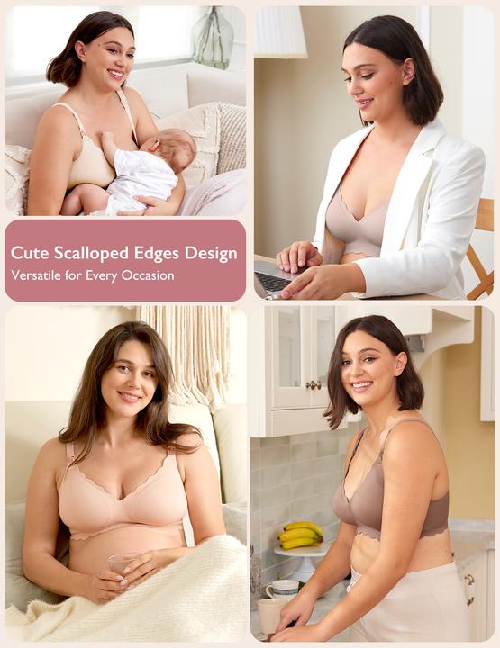 Immagine prodotto Momcozy YN46 Reggiseno da allattamento floreale senza cuciture Pelle XL (XL)