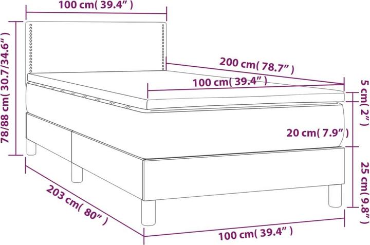 Actual product image VidaXL Azael (100 x 200 cm, 100 x 200 cm)