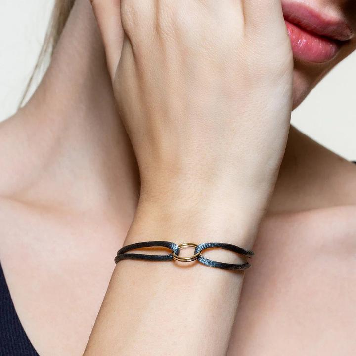 Actual product image Xenox Twin Ties bracelet (20 cm, Nylon, Silver 925)