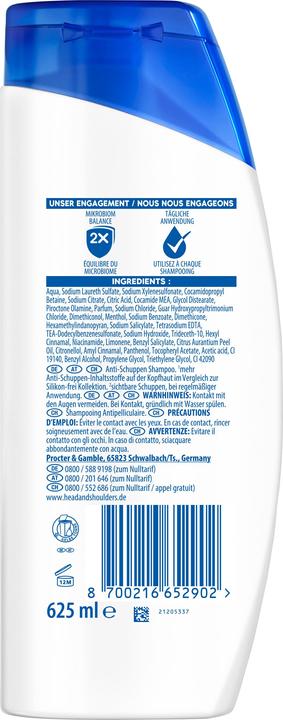 Actual product image Head & Shoulders Anti-Schuppen (625 ml, Liquid shampoo)