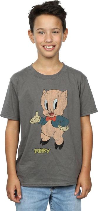 Immagine prodotto Looney Tunes Porky Pig Distressed Maglietta Ragazzi (140, 146)