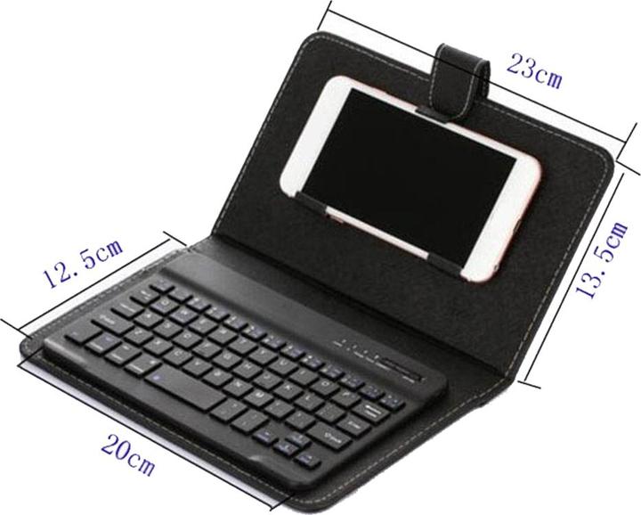 Actual product image PhoneLook Universal smartphone case with detachable Bluetooth keyboard blue (Apple iPhone 6)