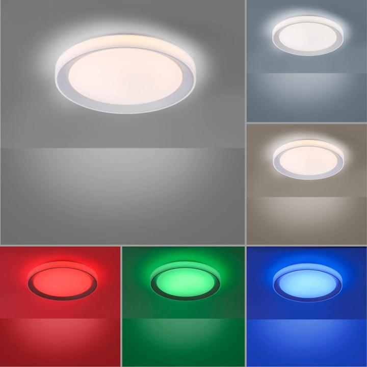 Produktbild Just Light LED Deckenlampe LOLAsmart - Smarthome dimmbar über Fernbedienung, steuerbar per App, CCT, RGB (3600 lm)