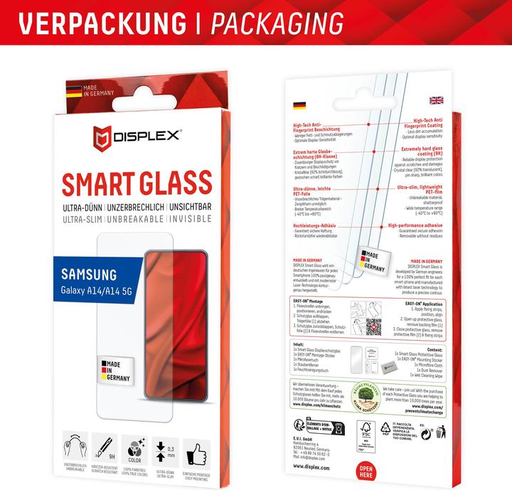 Immagine prodotto Displex Smart Glass, Displayschutzfolie (1 Pezzo/i, Samsung Galaxy A34 5G)