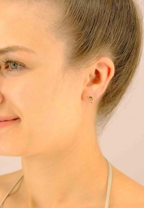 Produktbild Muau Stud earrings dolphins yellow gold 750, 11mm (750/18K Gelbgold)