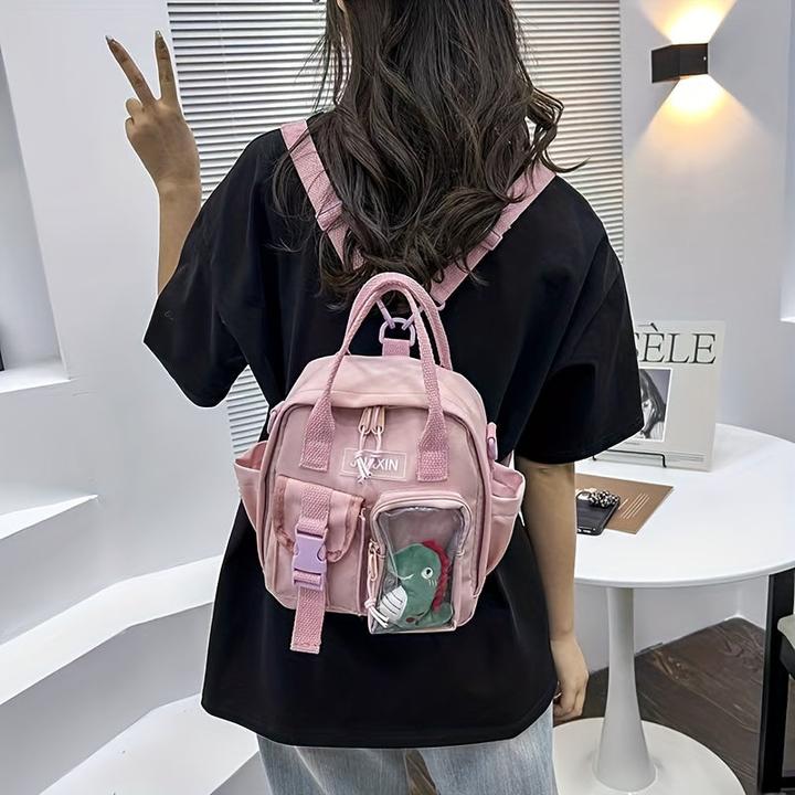Produktbild Only-Bags.Store Mini niedlich Dinosaurier Rucksack, solide Farbe Mode lässig einfache einzigartige Rucksack