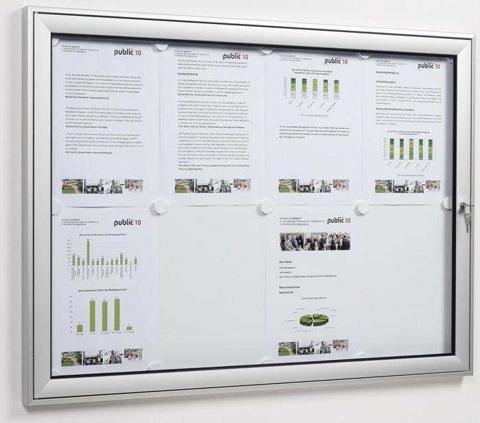 Actual product image Wsm Revolving door display case 16 x DIN A4 W930xH1275mm frame angular for indoor use