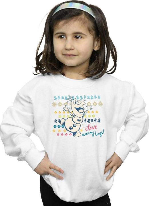 Actual product image Disney Girls Frozen I Love Warm Hugs Sweatshirt (140, 146)