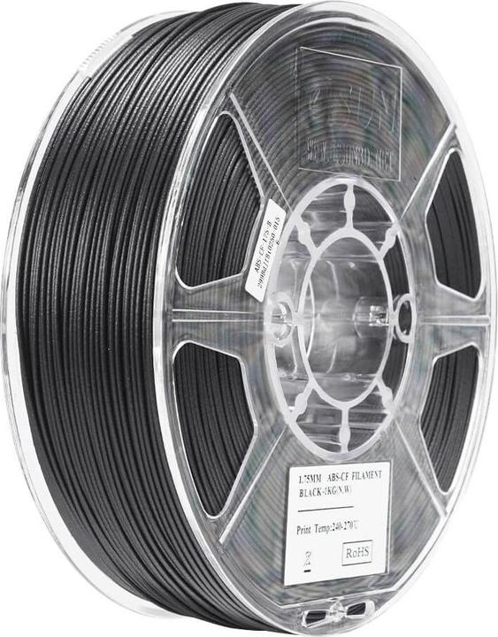 Produktbild eSUN EABS-CF 1,75mm BLACK 1kg (ABS, 1.75 mm, 1000 g, Schwarz)
