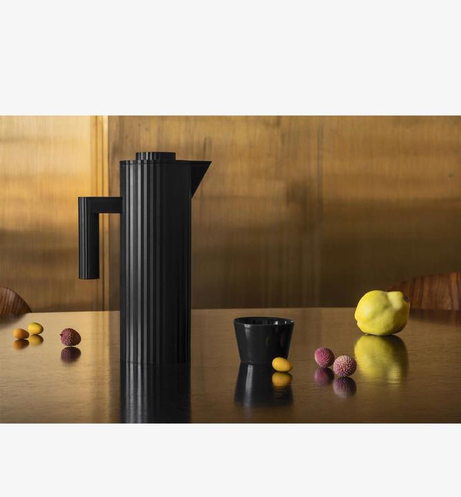 Image du produit Alessi Pichet isolant PLISSÃ‰ noir (1 l)