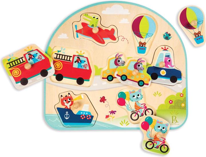 Actual product image B.toys B. Vehicles On The Go - Crazy Vehicles 7-piece Wooden Puzzle (7 pieces)