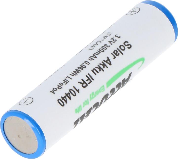 Produktbild AccuCell Akku Solar IFR 10440 AAA Solar mit Kopf ungeschützt (1 Stk., 200 mAh, Akku)