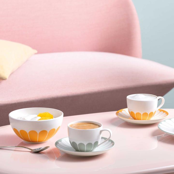 Actual product image Villeroy & Boch Fleur Couleur Kaffeetassen mit Untertassen (160 ml, 6 x)