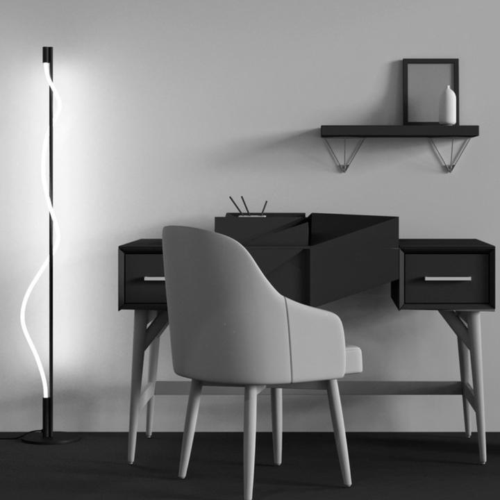 Produktbild Maytoni Tau LED Stehleuchte, Stehlampe 15W Schwarz Warmweiss (450 lm)