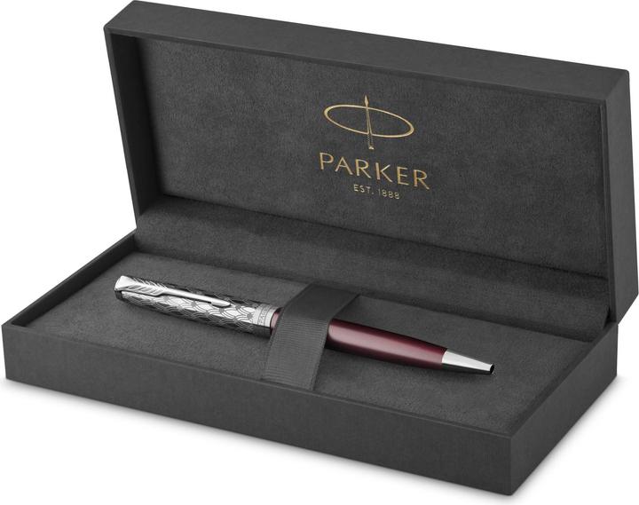 Produktbild Parker Kugelschreiber Sonnet Premium Metal & C.C. sw M (Edelstahl, Rot, 1 x)