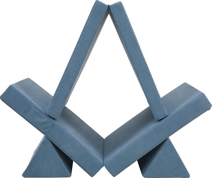 Actual product image En.Casa Spielsofa Norhulta 5-tlg. 150x66x46 cm Cord Blau (Children sofa)