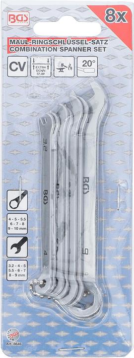 Immagine prodotto BGS Set di chiavi combinate Versione mini SW 4 - 10 mm 8 pezzi. (10 mm)