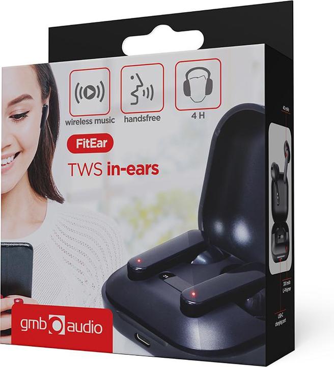 Actual product image Gembird Bluetooth in-ear Kopfhörer (No noise cancelling, 4 h, Wireless)