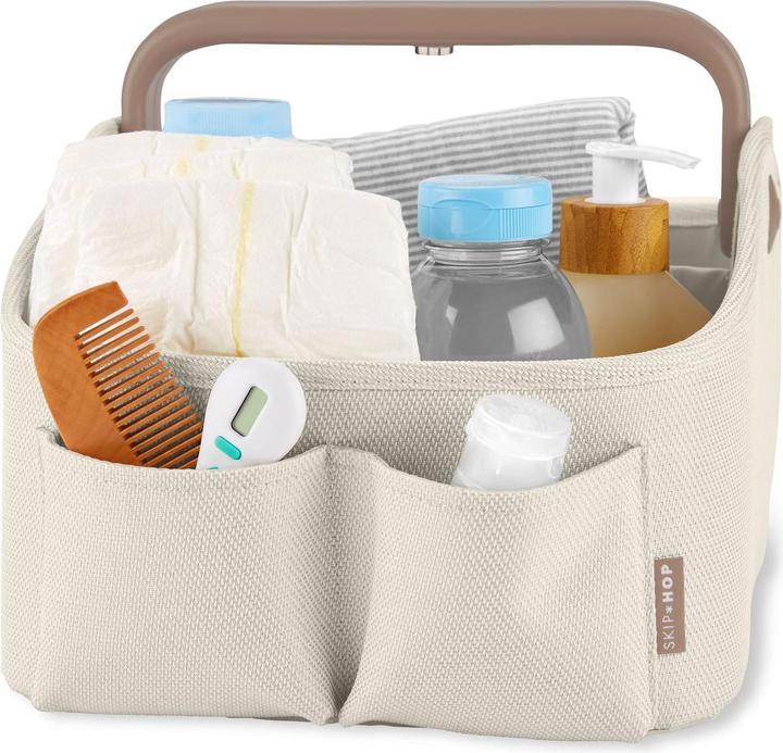 Actual product image Skiphop Light Up Diaper Caddy- Oat