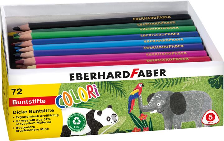 Produktbild EberhardFaber Farbstift Buntstifte 72x dick, weich, sortiert (Multicolor, 72 x)