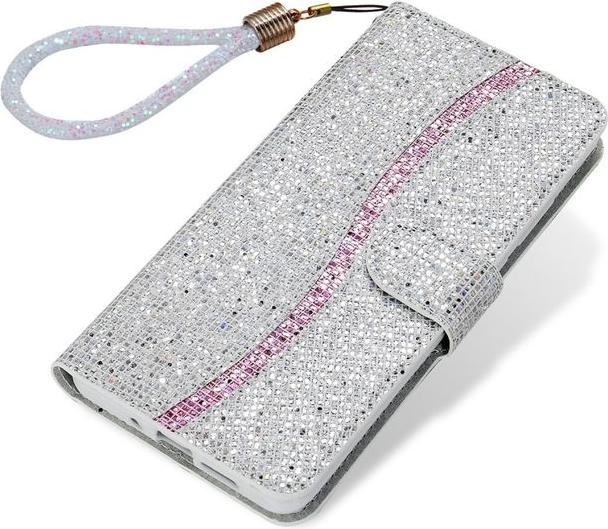 Image du produit MU Style Housse en cuir pailleté à rayures (Apple iPhone SE (3ème génération), Apple iPhone SE (2ème génération), Apple iPhone 8, Apple iPhone 7)