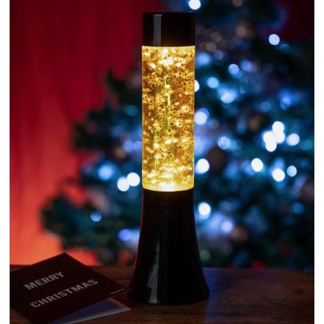 Produktbild Fisura Mini Lavalampe schwarz & glitzer Sterne