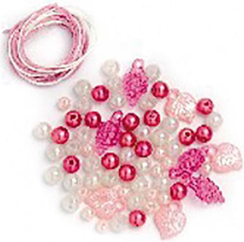 Produktbild Glorex Perlen-Set weiss-rosa-pink