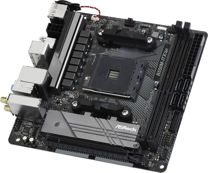 Productafbeelding AsRock B550M-ITX/ac (AM4, AMD B550, Mini-ITX)