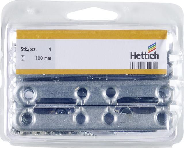 Produktbild Hettich Bettbeschlag, verzinkt, 4 Stck (Verbindungsbeschlag, 4 Stk.)