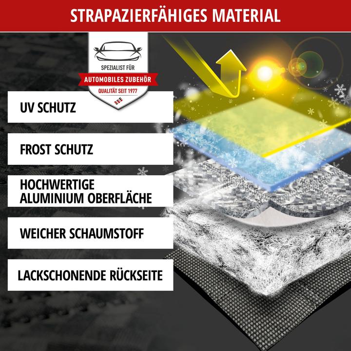 Produktbild Walser Premium Thermoscheibenschutz mit Seitenspiegelabdeckung, PKW-Frontscheibenabdeckung 147x120 cm