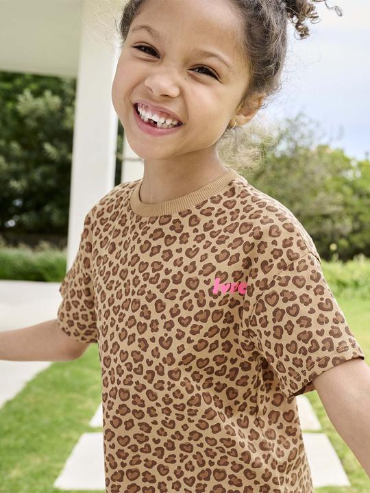 Immagine prodotto Vertbaudet Bedrucktes Mädchen T-Shirt, leichte Oversized-Form (128)