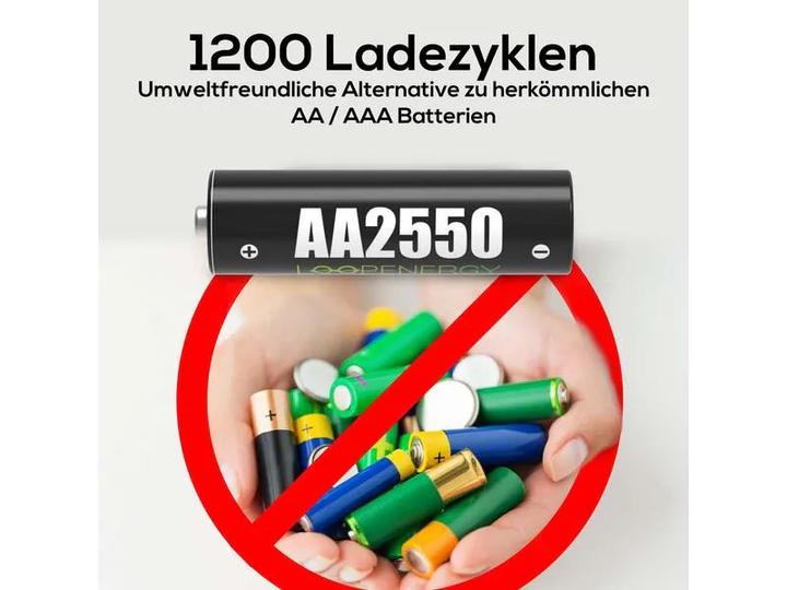 Produktbild Verico LoopEnergy Li-Ion Akku AAA900, USB-C, 2er Pack retail (2 Stk., AAA, 600 mAh)