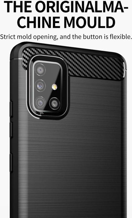 Actual product image Cadorabo TPU Ultra Slim carbon stainless steel Combi Cover (Samsung Galaxy M40s)