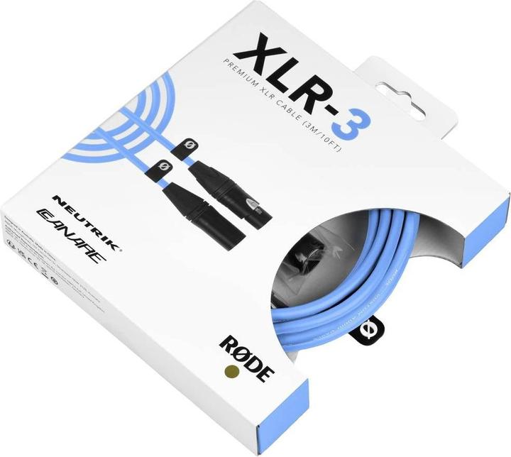Actual product image RØDE XLR3M-B XLR cable 3m blue (new) (3 m, XLR)