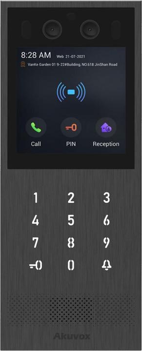 Actual product image Akuvox Video-TFE X912S Kit On-Wall, big touch screen, card reader, black