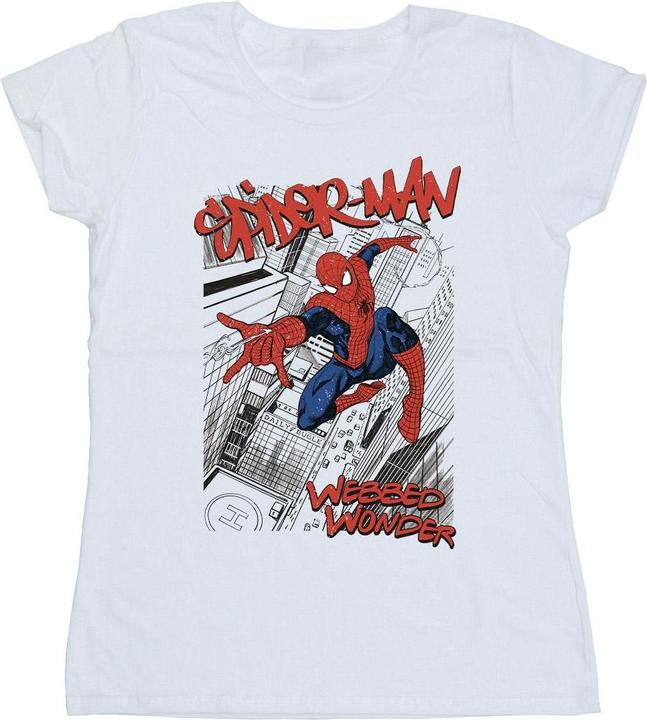 Immagine prodotto Spider-Man Sketch City Maglietta Donna (M)