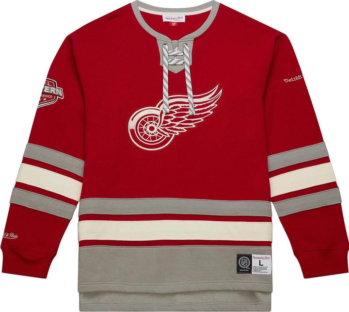 Mitchell & Ness M&N Detroit Red Wings NHL Lace-Up Heritage Hoody - M (M)