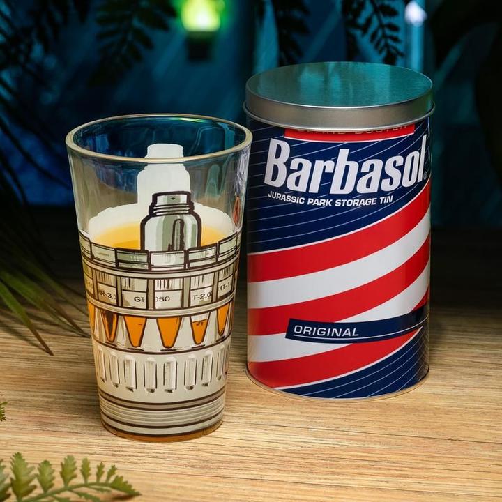 Actual product image Paladone Products JURASSIC PARK - Barbasol - Verre dans une Boite Métal - 400ml (0.00 l, 1 x)