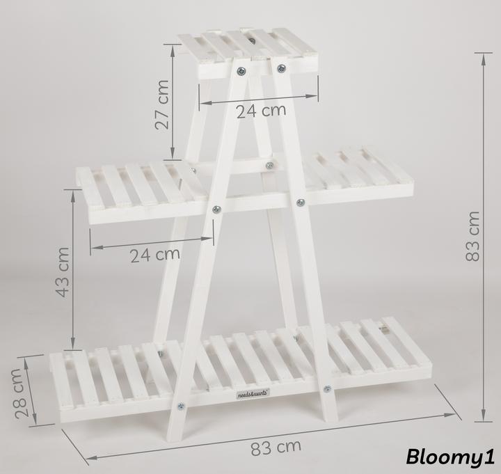 Produktbild Needs&Wants Blumenregal "Bloomy1" mit 3 Etagen, Fichte (weiss)