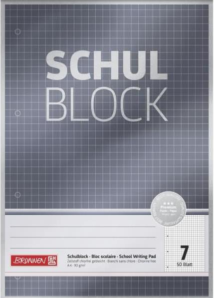 Produktbild Collegeblock Lineatur 7 kariert ohne Rand DIN A4 ohne (A4, Kariert)