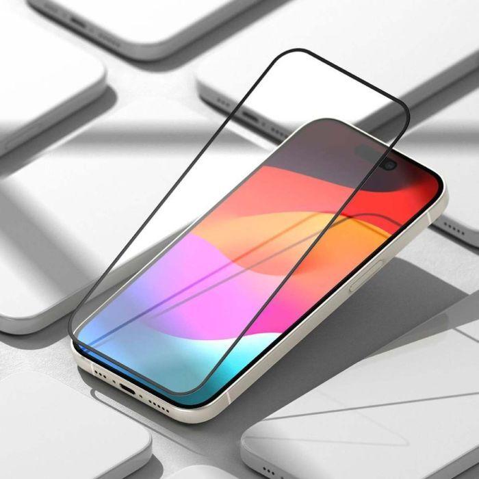 Image du produit Ringke iPhone 15 Screen Protector Premium Tempered Glass 9H with installation jig Transparent (1 pièce(s), Apple iPhone 15, Apple iPhone 16)