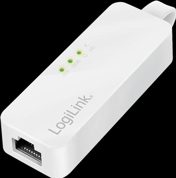 Actual product image LogiLink Ethernet adapter (USB, RJ45 (1x))