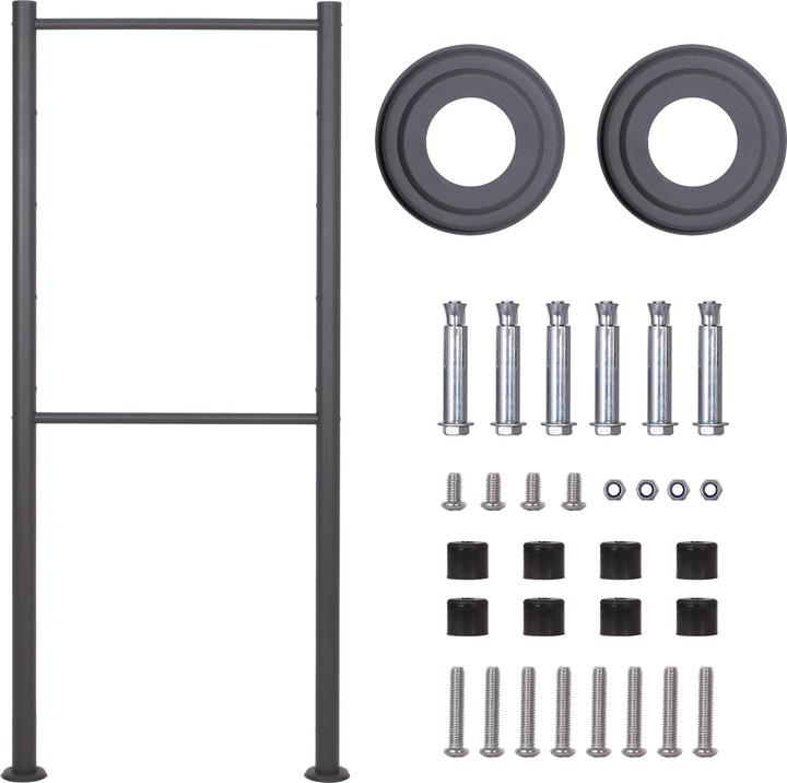 Immagine prodotto Wiltec 2x2 Boite aux lettres V52 Antracite con piedino di supporto con placca porta-nom Boite