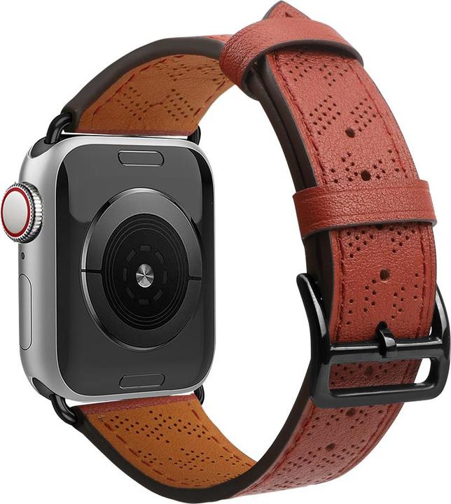 Produktbild Hurtel Armband Leder Lederarmband für Apple Watch Ultra, SE, 8, 7, 6, 5, 4, 3, 2, 1 (49, 45, 44, 42 mm) Ban (45 mm, 44 mm, 42 mm, 49 mm, Echtes Leder)