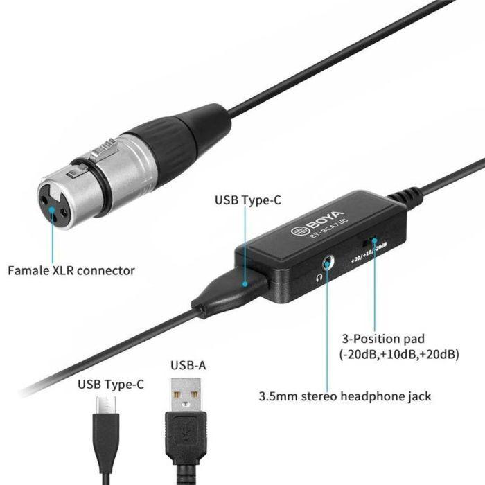 Image du produit Boya BY-BCA7 Câble microphone Lightning (6 m, Lightning)