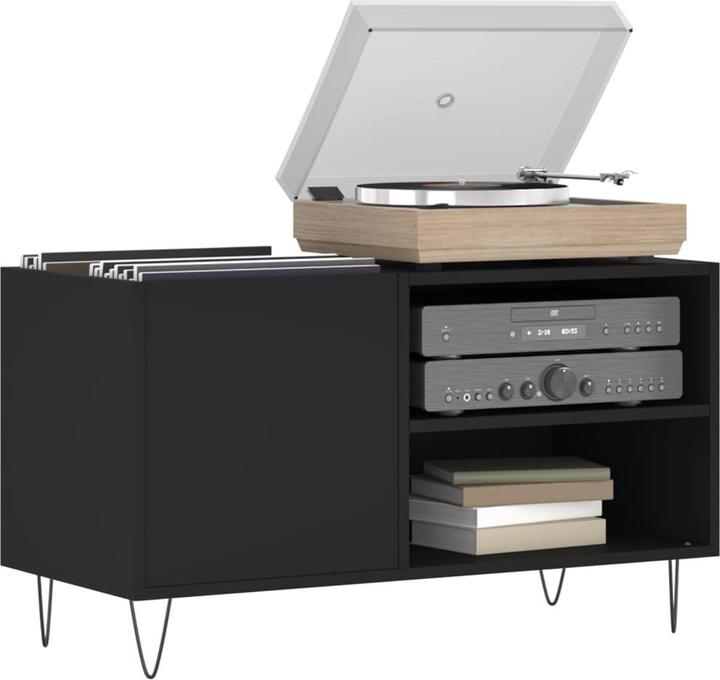Produktbild VidaXL Plattenschrank Schwarz 85x38x48 cm Holzwerkstoff, Farbe