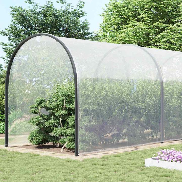 Actual product image VidaXL Transparent tarpaulin with eyelets 10x10 m polyethylene transparent tarpaulin (10 x 10 m)