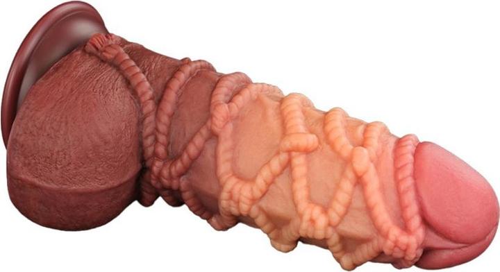Actual product image Lovetoy Extreme Dildo with Rope Motif 24 cm