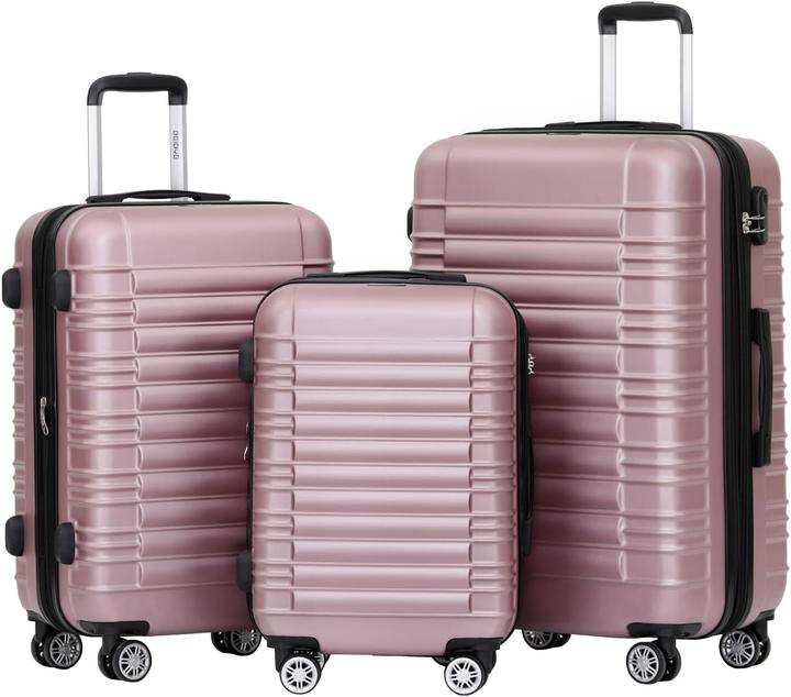 Immagine prodotto Beibye Hartschalen-Kofferset mit Zwillingsrollen (Bagaglio a mano (fino a 50 litri), M (50 - 90l), L (90 - 115l))